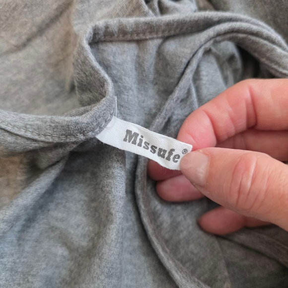 Women's Missufe Gray Maternity Dress Size L - Picture 4 of 8